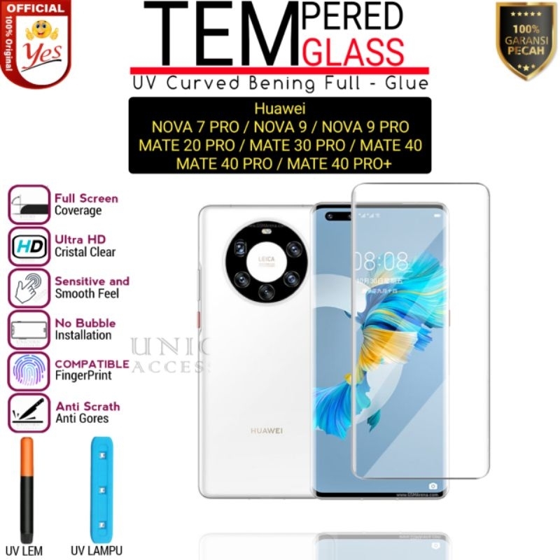 Jual UV Curved Huawei Nova Pro Mate 20 30 40 Pro 40 Pro+ 5G