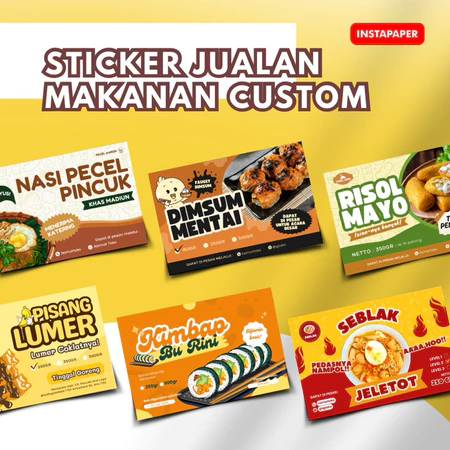 Stiker Custom Styrofoam / Nasi kotak Jualan Makanan