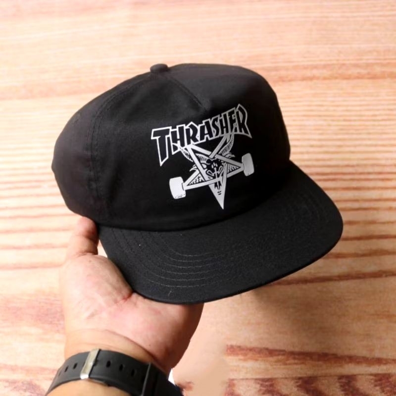 Jual TOPI SNAPBACK THRASHER CLASSIC CAPS HITAM TOPI PRIA TOPI WANITA ...
