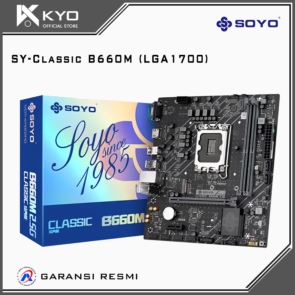 Jual SOYO CLASSIC B660M Motherboard Intel B660 LGA1700 DDR4 Micro ATX ...