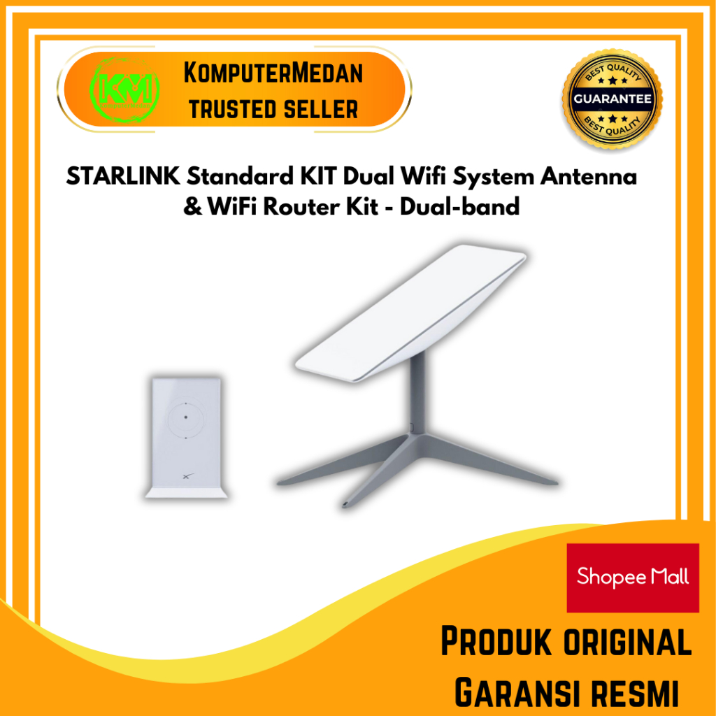 Jual STARLINK Standard KIT Dual Wifi System Antenna & WiFi Router Kit ...