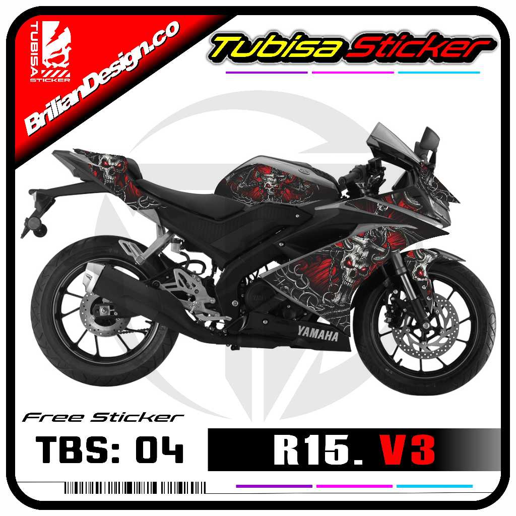 Jual Sticker Striping Yamaha R15 V3 - Stiker Striping Variasi Motor R15 ...