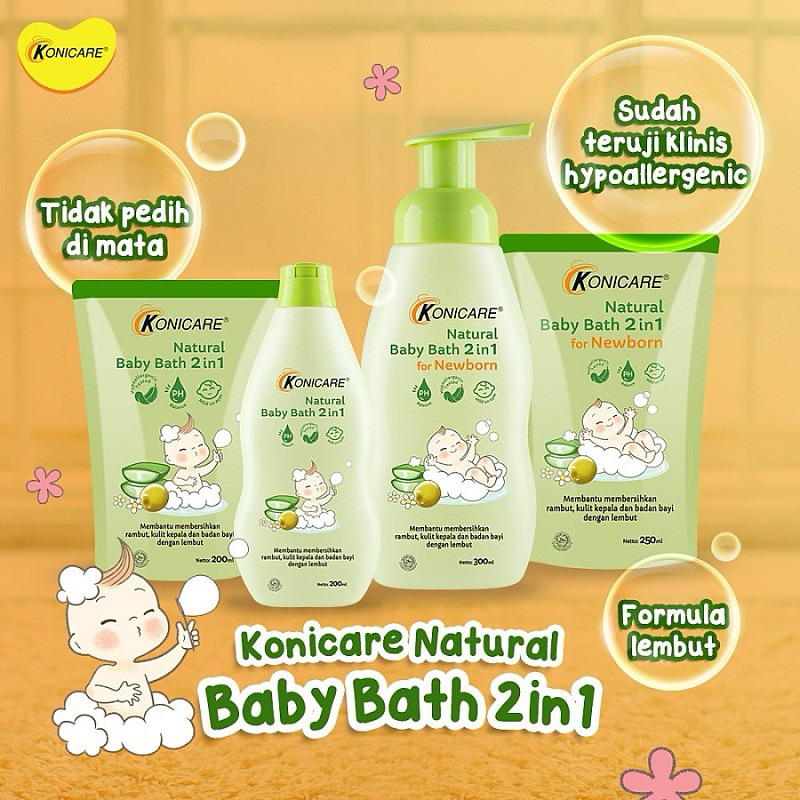 Jual Konicare Natural Baby Bath 2in1 Hair Lotion Cologne - Sabun ...