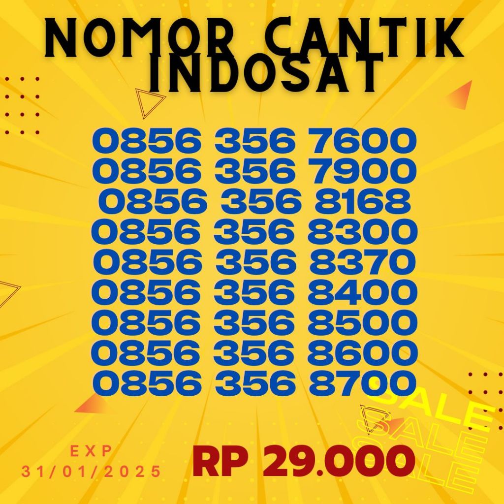Nomor telepon 0855 dengan latar belakang kartu Indosat