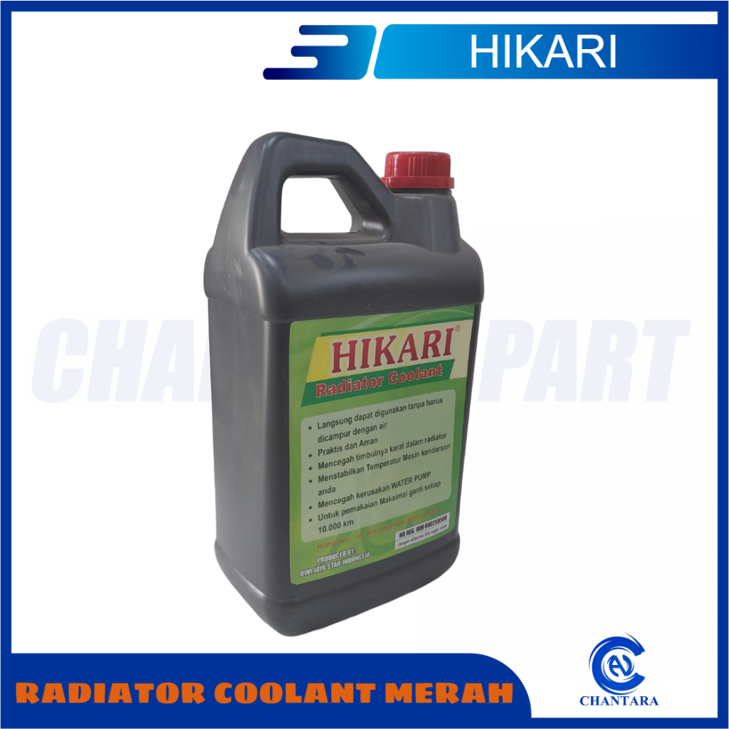 Jual Air Radiator/Radiator Coolant 5L Merah Hikari | Shopee Indonesia