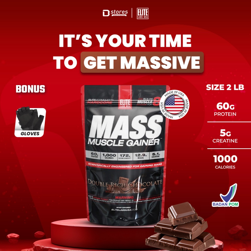Jual EliteLabs Muscle Mass Gainer 2lb Bstores | Shopee Indonesia