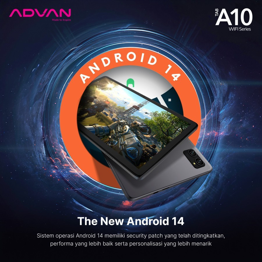Jual ADVAN TAB A10 Wifi 4GB/64GB 10.1”IPS Screen Tablet Android 14 ...