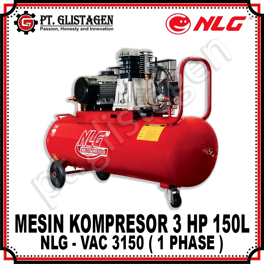 Jual NLG VAC 3150 Mesin Kompresor Compressor Angin Belt Driven 3HP ...