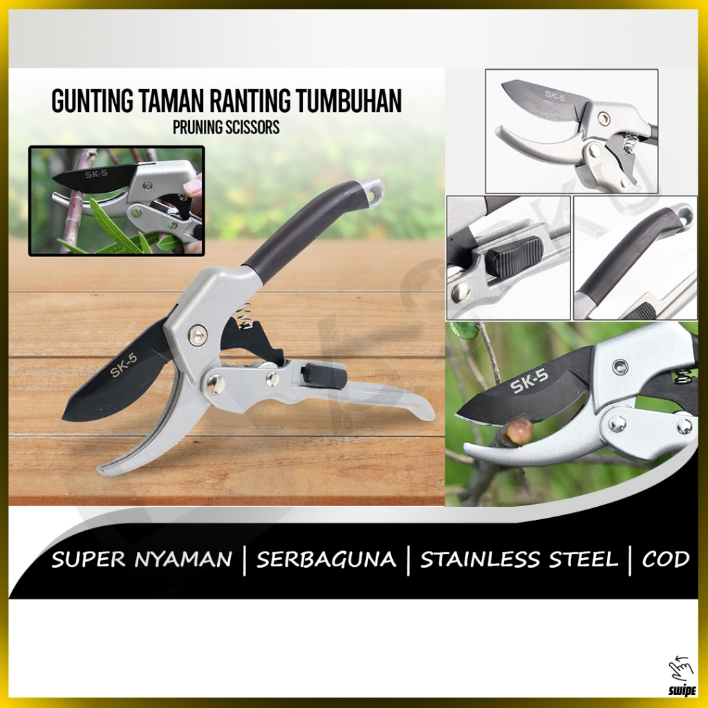 Jual Gunting Tanaman Ranting Tumbuhan Bunga Pruning Kebun Scissors ...