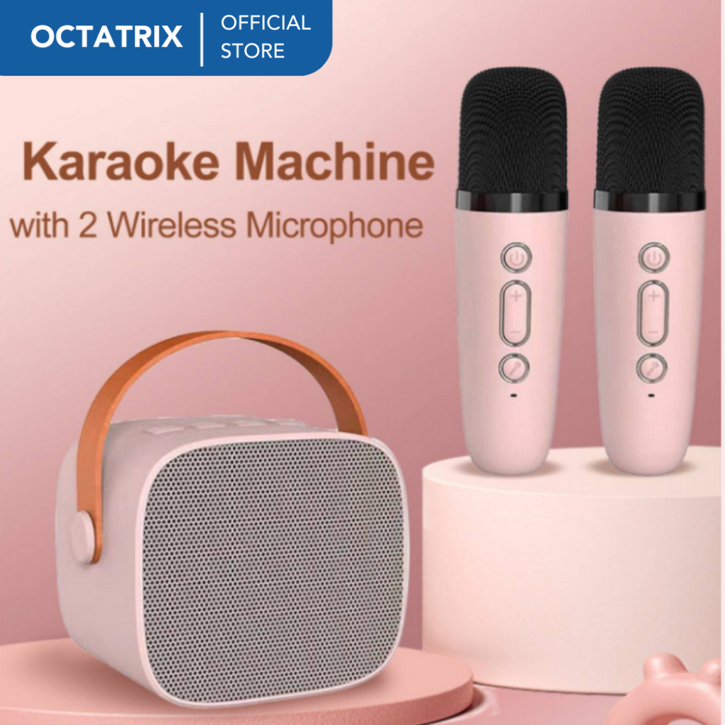 Jual Speaker Wireless Bluetooth Full Bass Mic Karaoke Set 2 Mic 1 Mic ...