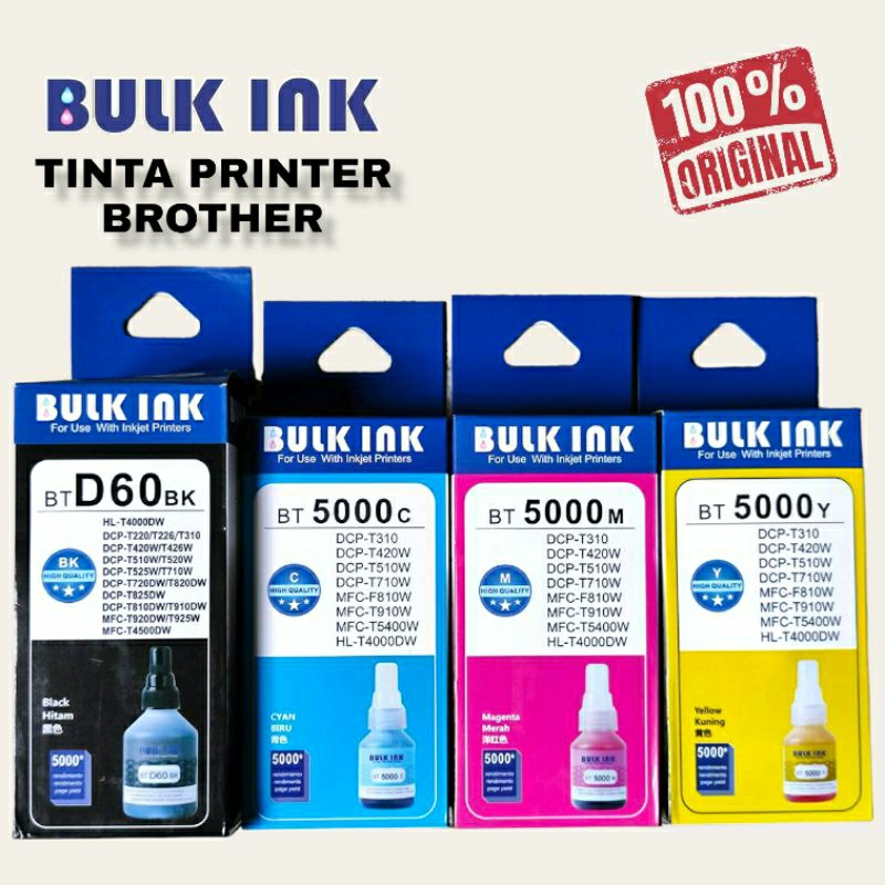 Jual Bulk Ink Tinta Brother BTD60BK & BT5000 (1 Set) | Shopee Indonesia