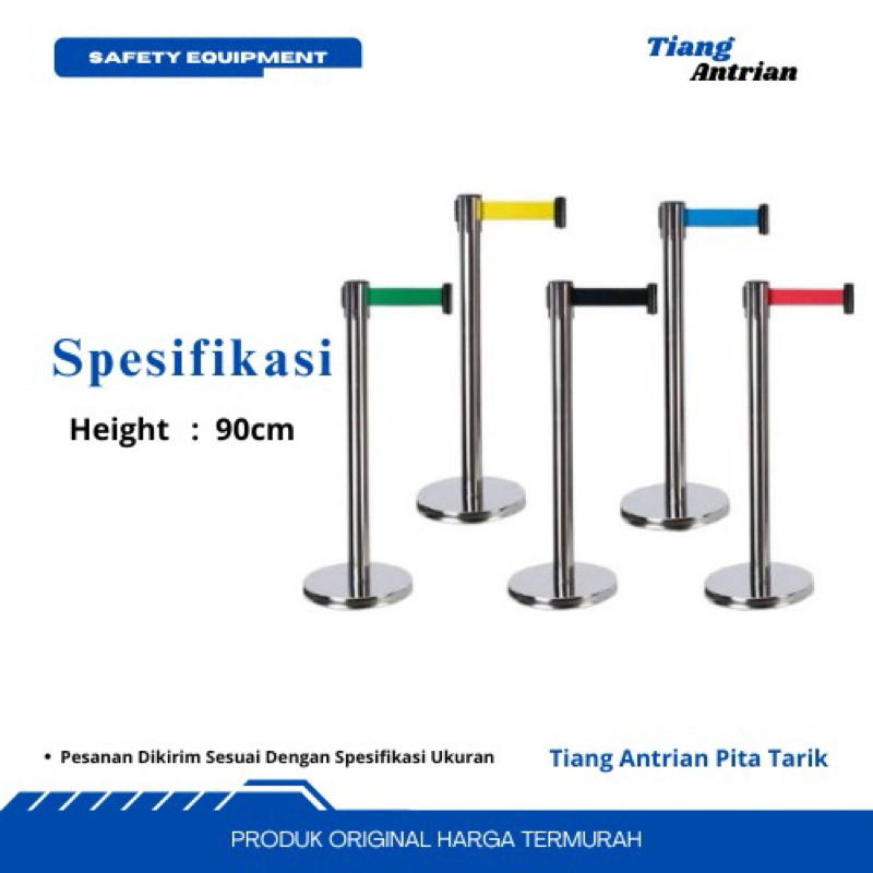 Jual PROMO Standing Barrier Tiang Antrian Railing Stand Pembatas ...
