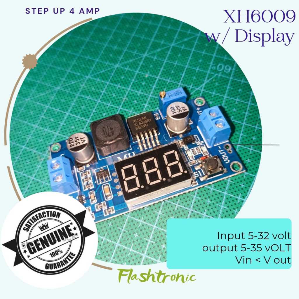 Jual Modul XL6009 with Voltmeter Adjustable DC-DC Step Up Boost ...