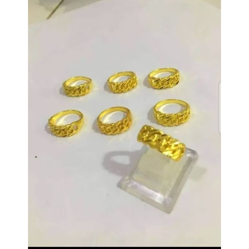 Jual CINCIN RANTAI LAPIS EMAS 24K, AWET D PAKAI HARIAN | Shopee Indonesia