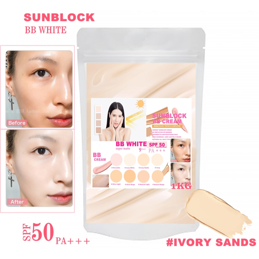 Jual SUNBLOCK SPF 50 SUPER MATTE CREAM ISI 1KG | Shopee Indonesia
