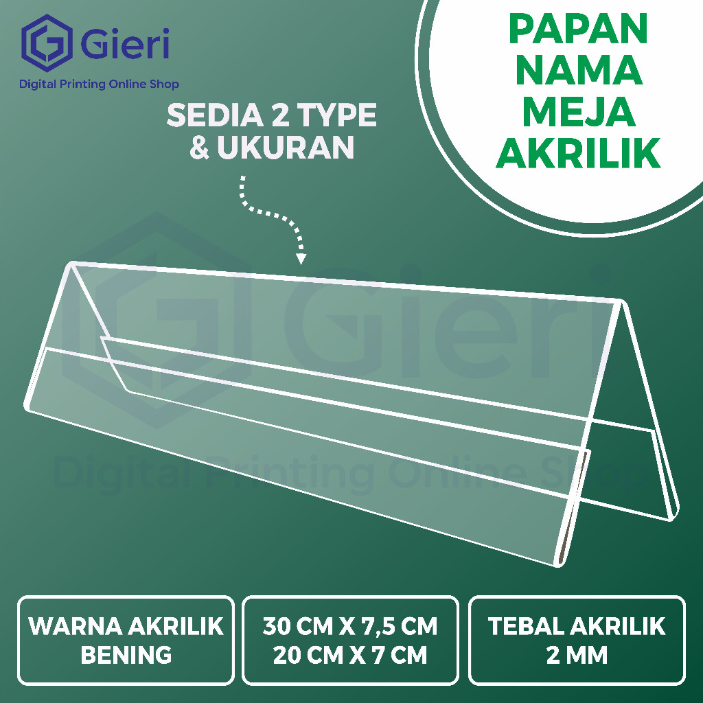 Jual Papan Nama Meja Akrilik Terlengkap & Harga Terbaru Agustus 2026 ...