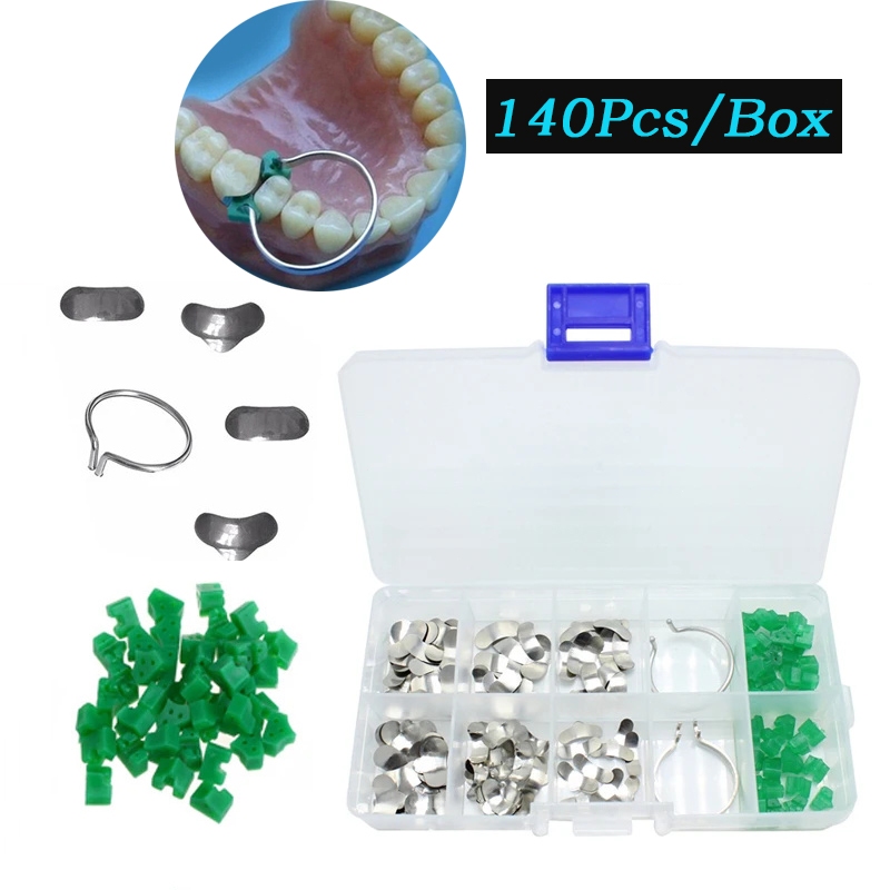 Jual 140pcs/box Dental Matrix Sectional Contoured Metal Matrices Bands ...