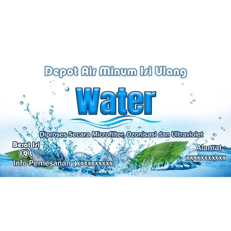 Jual Cetak Stiker Label Custom Laminating Galon Aqua Tahan Air ...