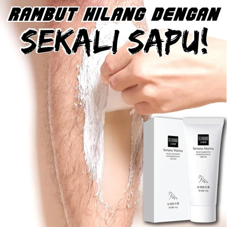 Senana Marina Penghilang Bulu Permanen Tidak Tumbuh Lagi & Tidak Sakit 60g | AutoStock