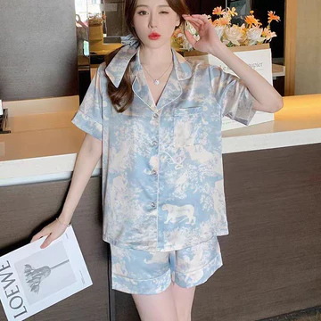 Baju Tidur Wanita Lengan Panjang Satin Premium Korea Piyama Wanita Dewasa Setelan Tie Dye