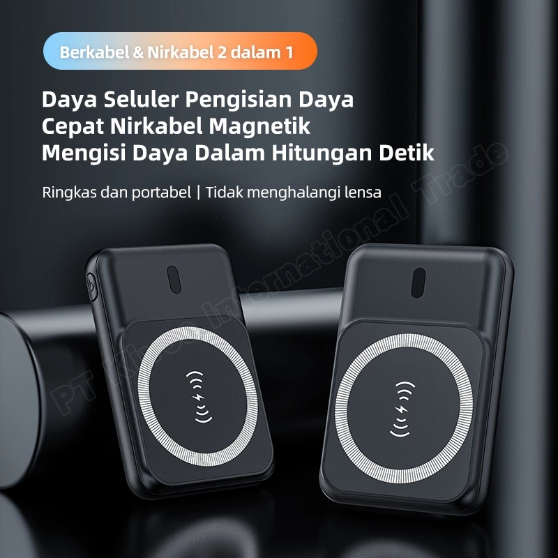 KIVEE Powerbank Wireless Magnetic iphone mini Fast charging PD 20W Tipis ringan portabel asli