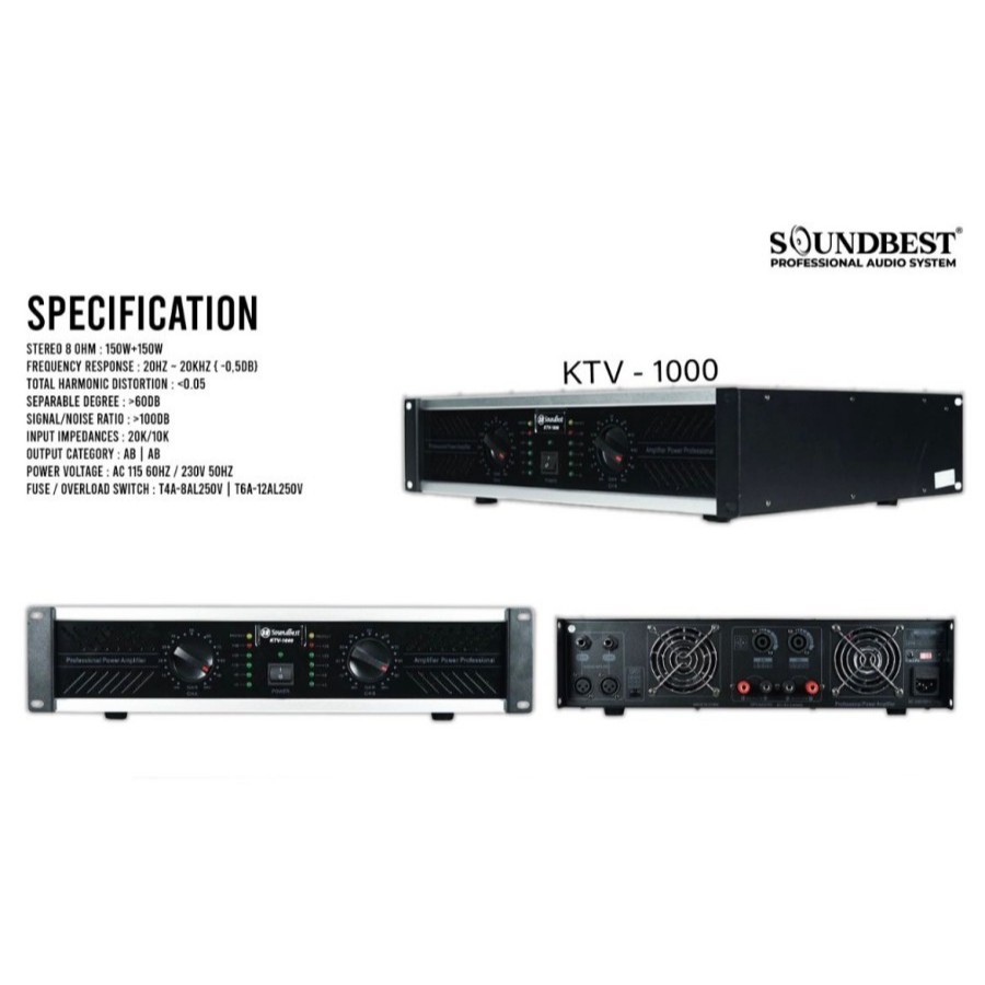 Jual Power Soundbest KTV 1000 Original Amplifier Soundbest KTV1000 ...