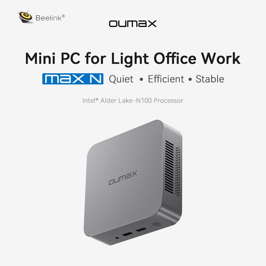 MiniPC Beelink OUMAX A1 Intel N100 8/256GB SSD Dual HDMI Dual LAN WiFi Windows 11 Pro