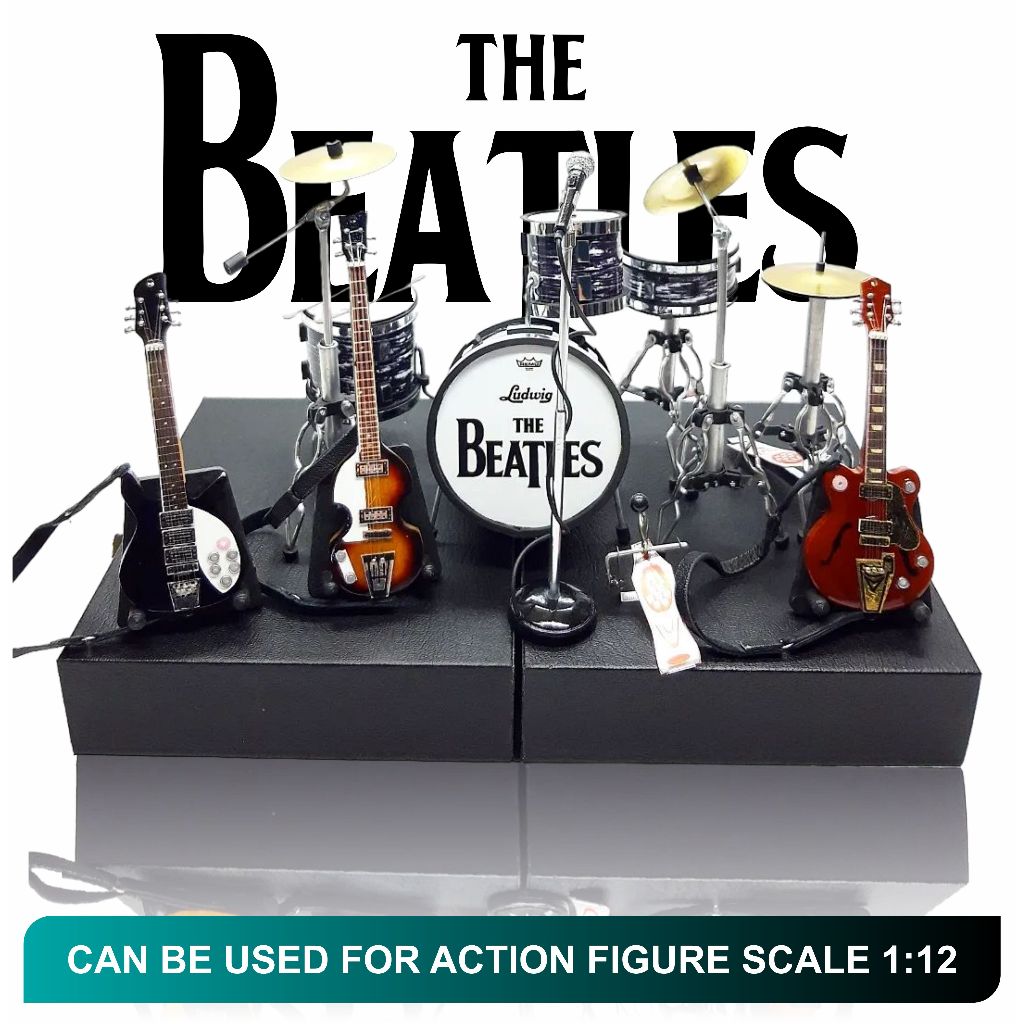 希少作品 ビートルズ The Beatles ミニチュア楽器 フィギュアセット
