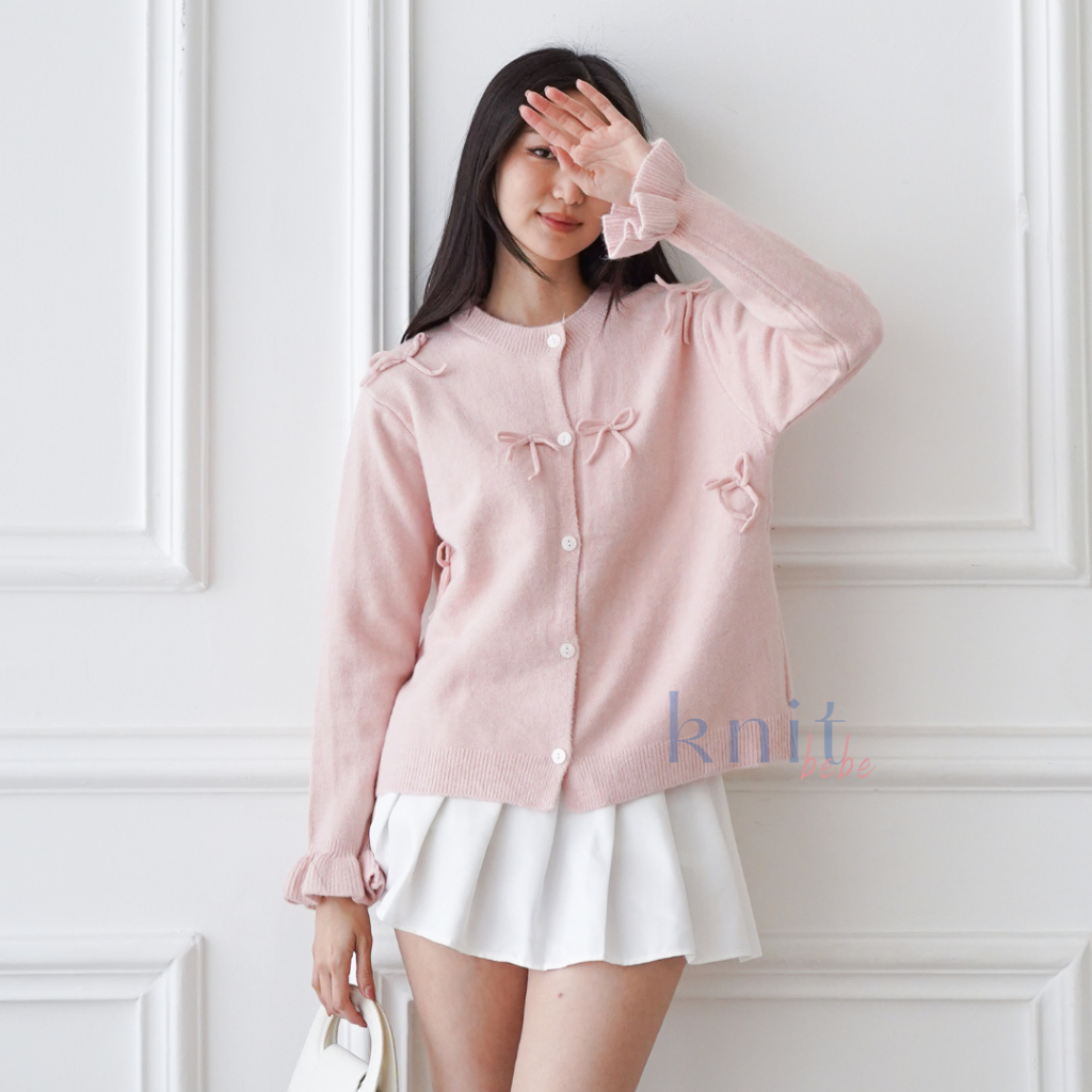 andmary Rebecca ribbon knit tops