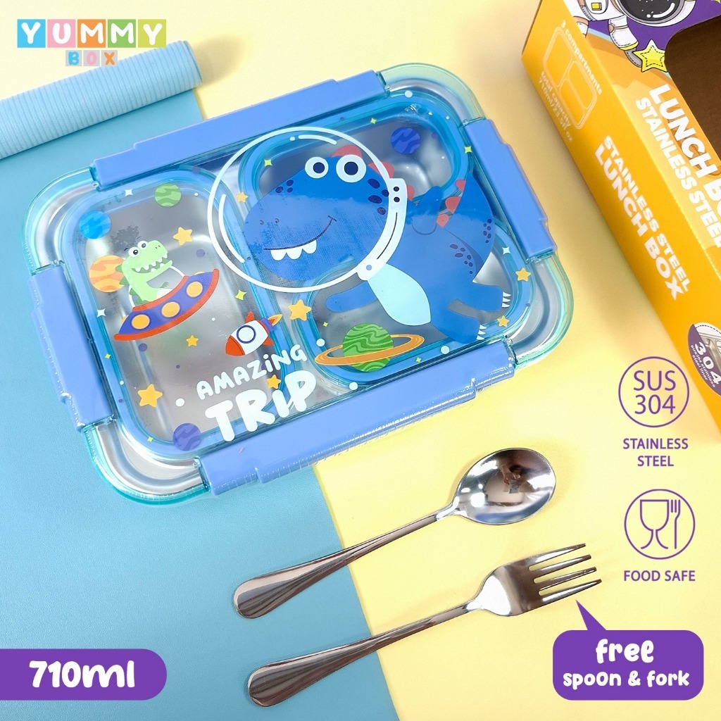 Jual Ririk Store - Yummy Box YM 6559 Kotak Makan Stainless 304 3 Sekat ...