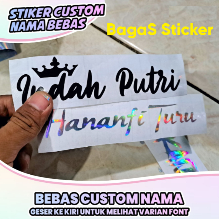Jual Stiker Nama Custom 1000 an | Shopee Indonesia