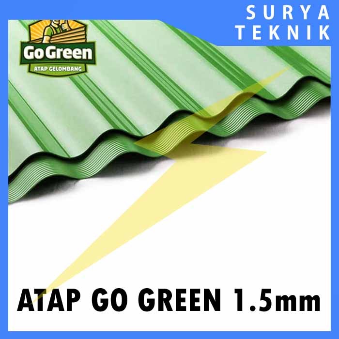 Atap GoGreen 1.5mm Hijau / Merah