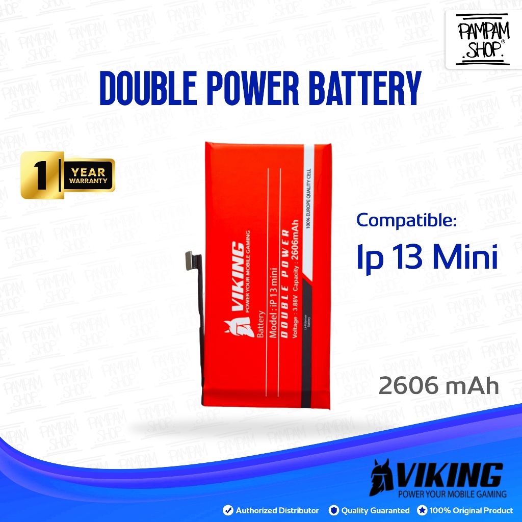 Jual VIKING Double Power Baterai for Ip 13 MINI Batre Batrai Battery ...