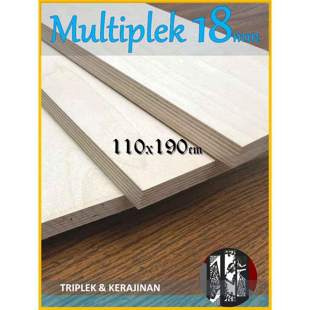 Jual Triplek 18mm 110x190 cm Multiplek MDF/HMR Melamin Blokmin ...