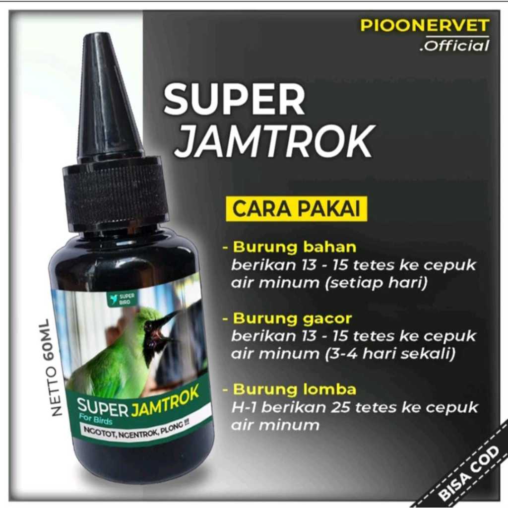 Jual SUPER JAMTROK VITAMIN SUPER JAMTROCK PENGGACOR CUCAK IJO LOMBA ...
