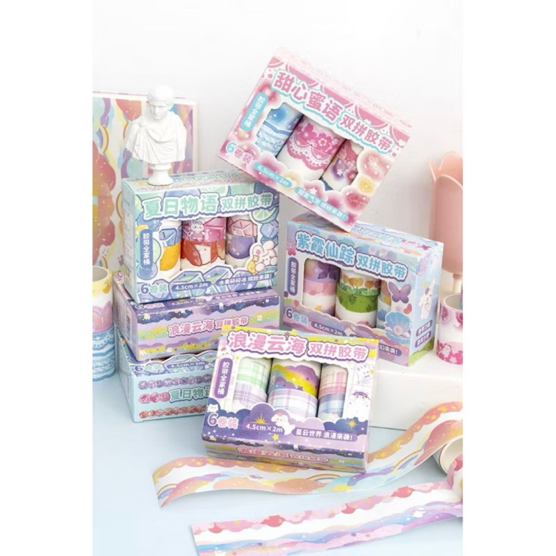 Jual ( KKM ) Sticker Roll DIY 3 IN 1 Dress Up Sticker Washi Tape ...