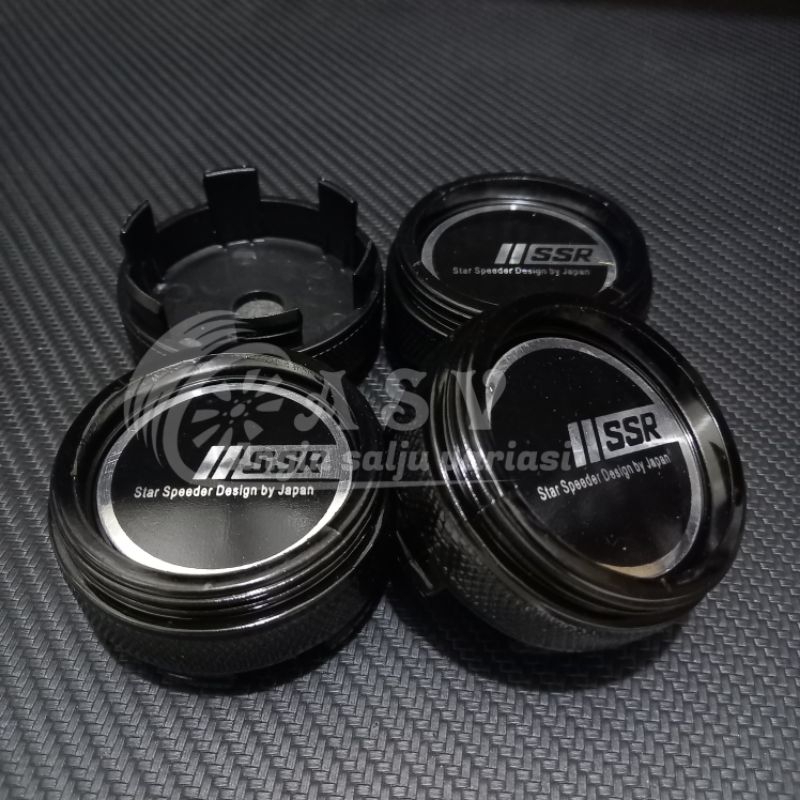 Jual dop roda tutup velg racing variasi ssr silinder plat hitam ...