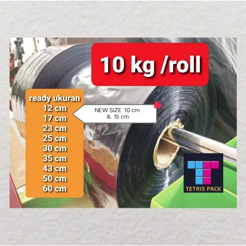 Jual plastik hitam roll besar bahan super. isi 10 kg | Shopee Indonesia