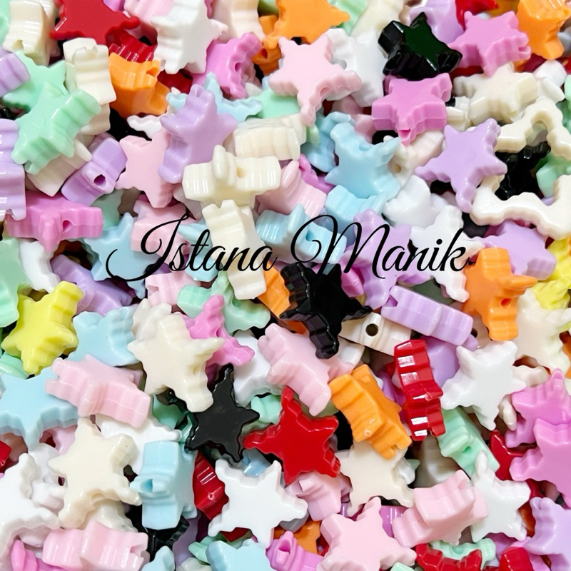 Jual Manik Mote Bintang Color Mix 10pcs | Shopee Indonesia