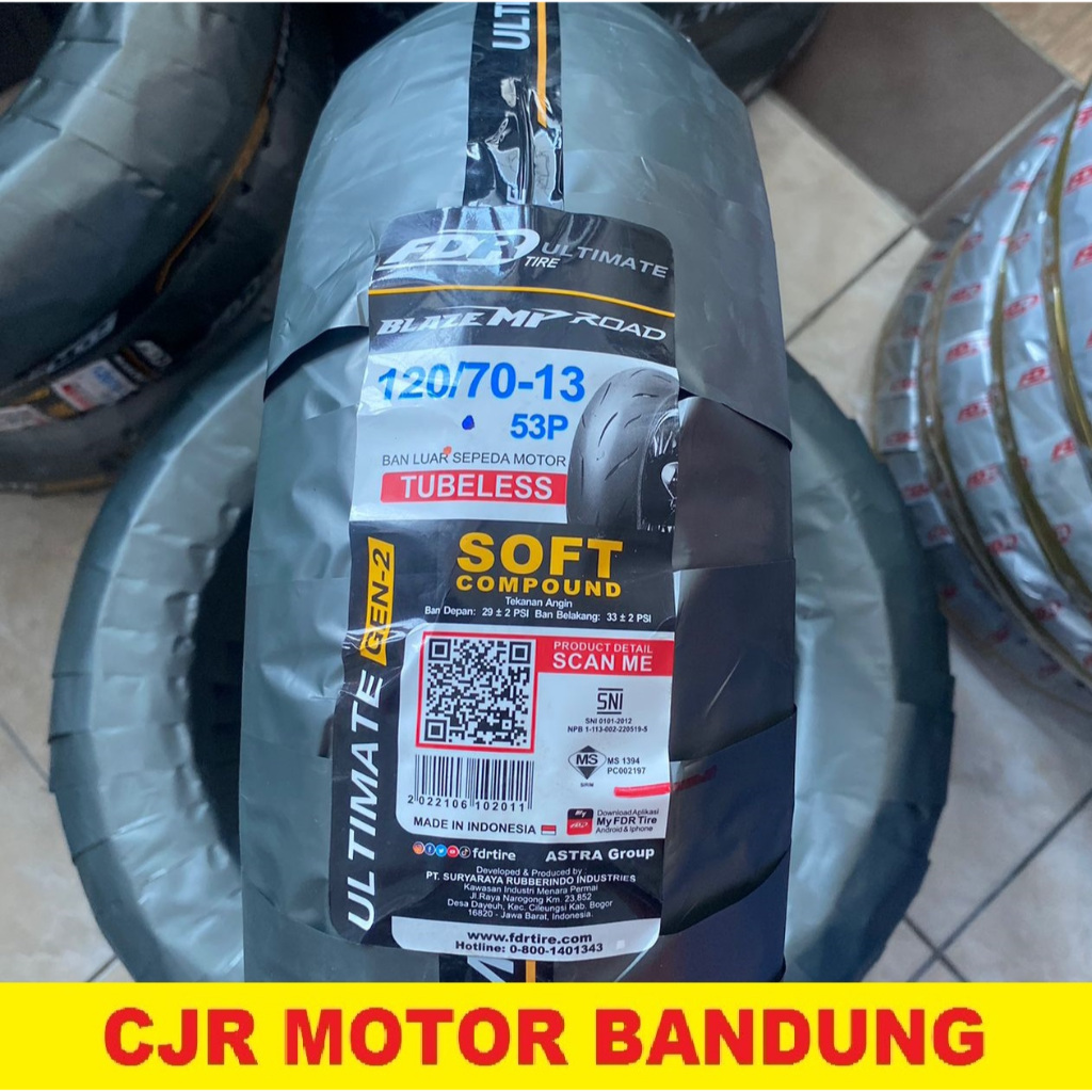 Jual Ban Balap Racing Soft Compound FDR Blaze MP Road 120/70 Ring 13 ...