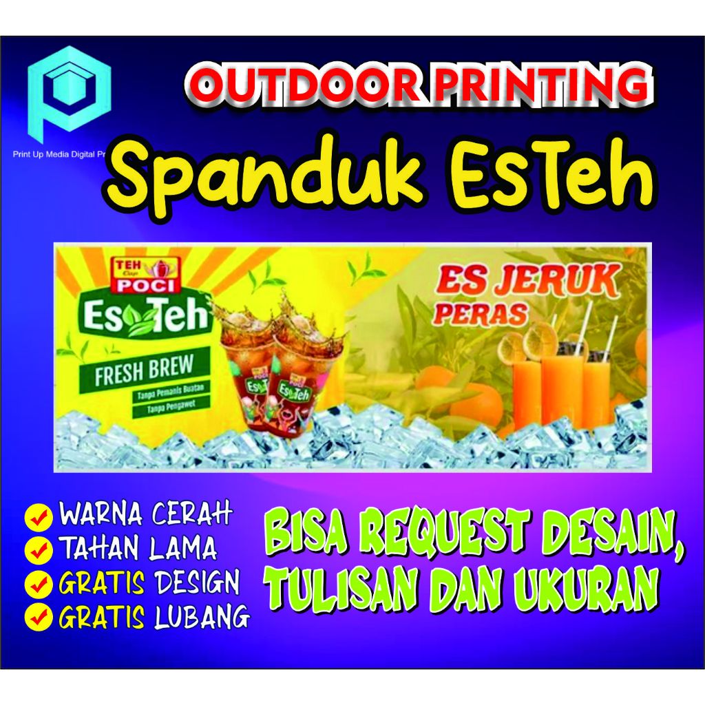 Jual SPANDUK BANNER BALIGO ES TEH MURAH CEPAT COD GRATIS DESAIN ...