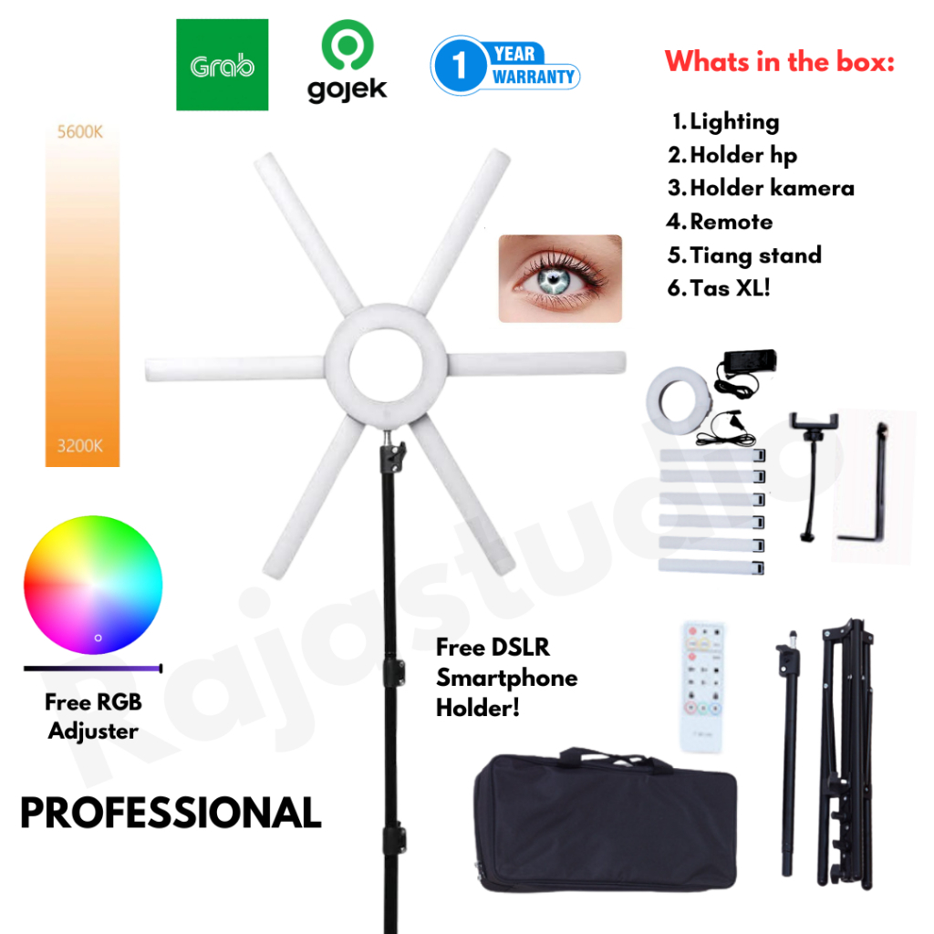 Jual LED Bi-Color Star Light / X Lamp / Ring Light Star + Light Stand ...