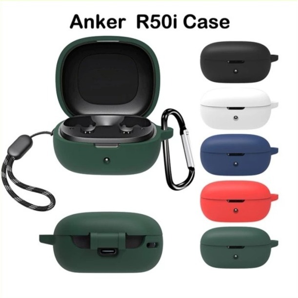 QIRG Case For Soundcore P20i/Soundcore R50i True Wireless Earbuds,Soft Protective, Silicone Case Cover With Keychain& Lanyard(Blue) | Best Price UAE | Dubai, Abu Dhabi - View #6