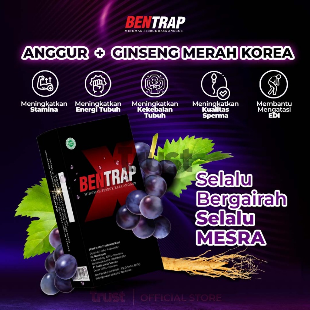 Jual Bentrap 5 Sachet / New Upgrade Formula / Rasa Anggur | Shopee ...