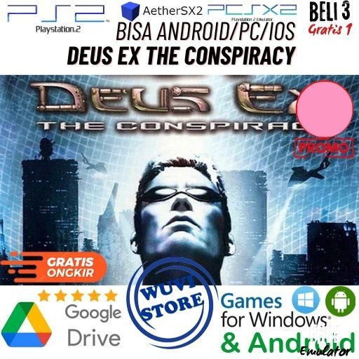 Jual PS 2 Deus Ex The Conspiracy Bisa di PC