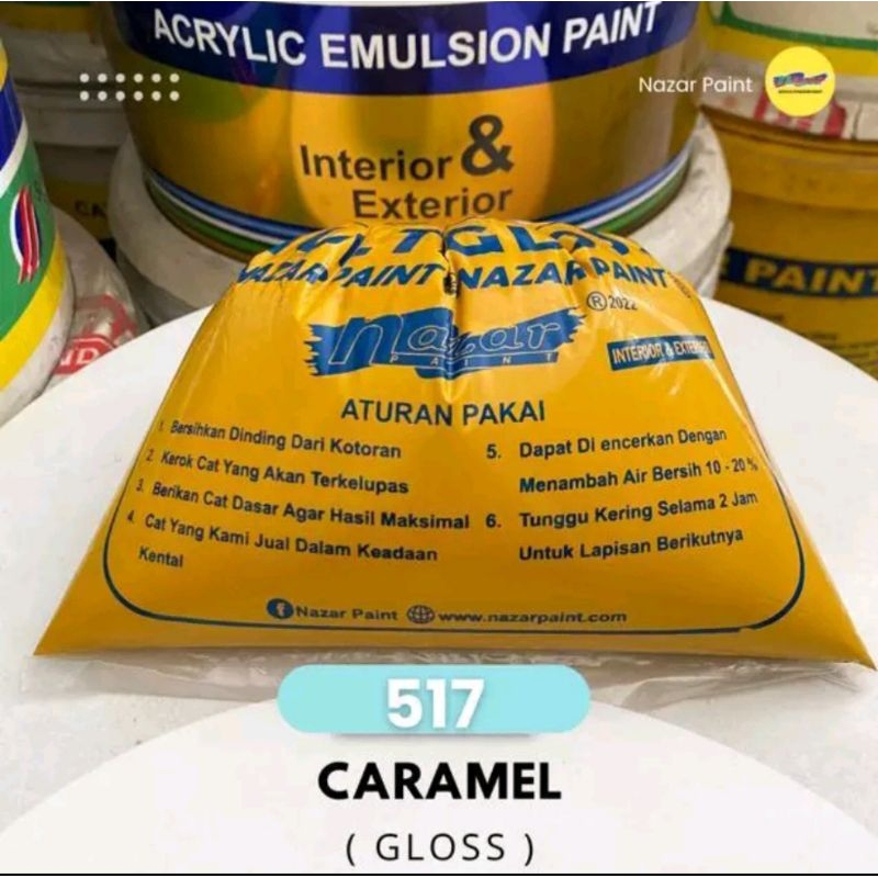 Jual Cat Tembok Kiloan Nazar Paint Multi Gloss 1kg | Shopee Indonesia