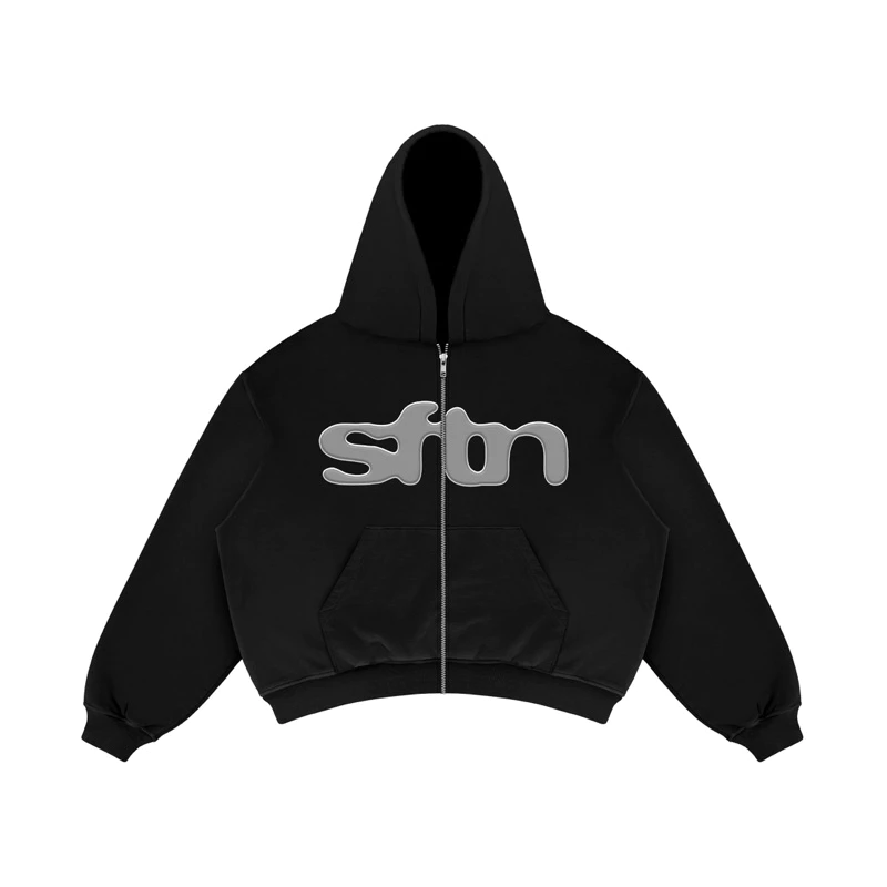 Hoodie Pria Satisfaction Hoodie Zipper Boxy
