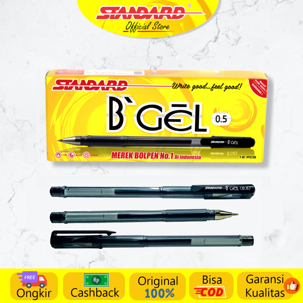 Standard - Pulpen BGel 0.5  ( Alat Tulis / Pen / Ballpoint / Pena ) (7)