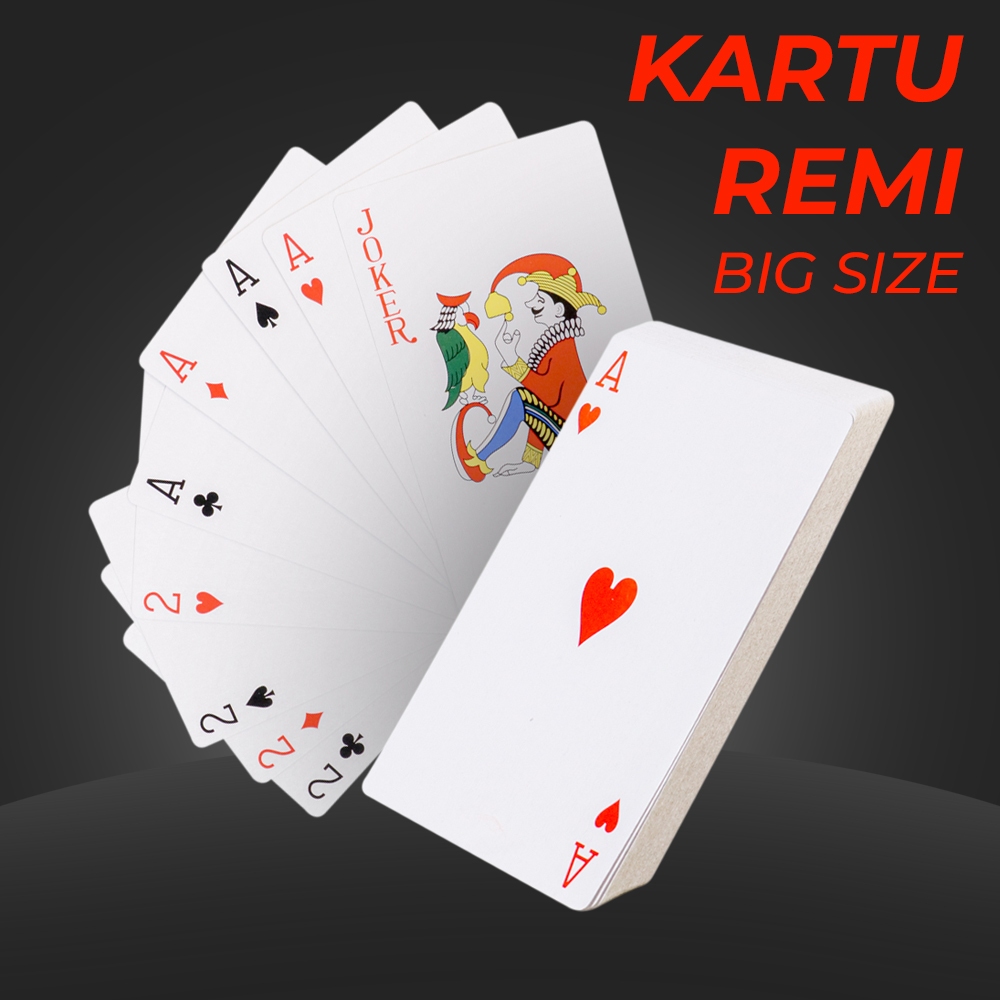 Jual Kartu Remi Poker Playing Cards Big Size - White | Shopee Indonesia