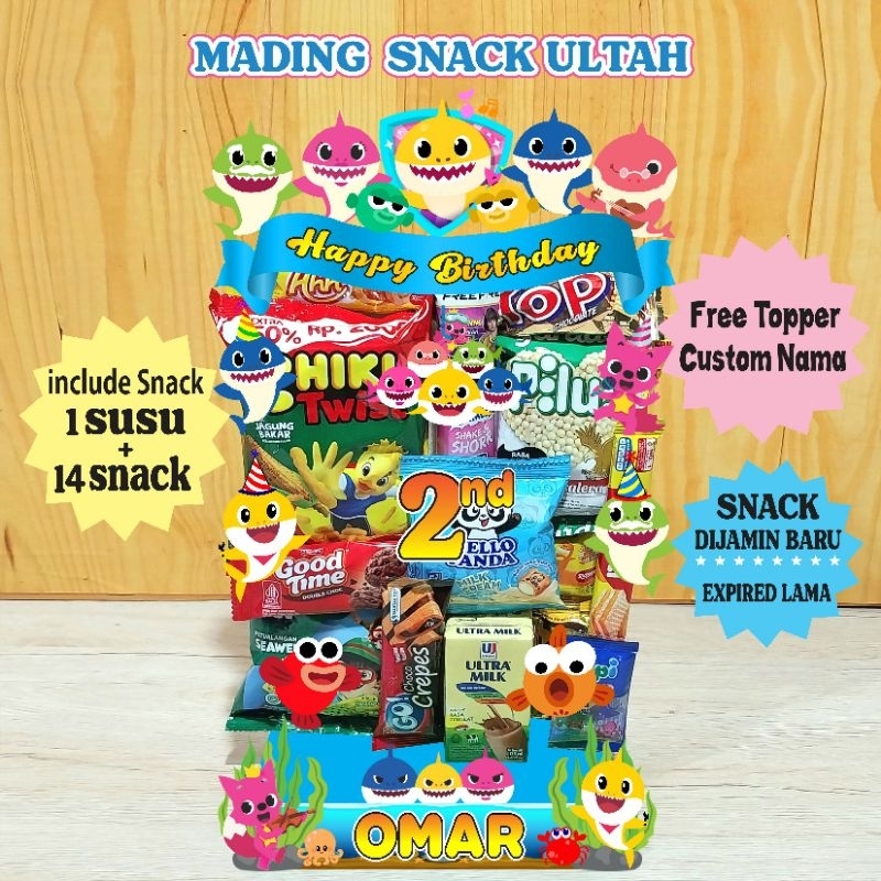 Jual Mading Snack Ulang Tahun / Tower Snack Ultah / Hampers Snack Ultah ...